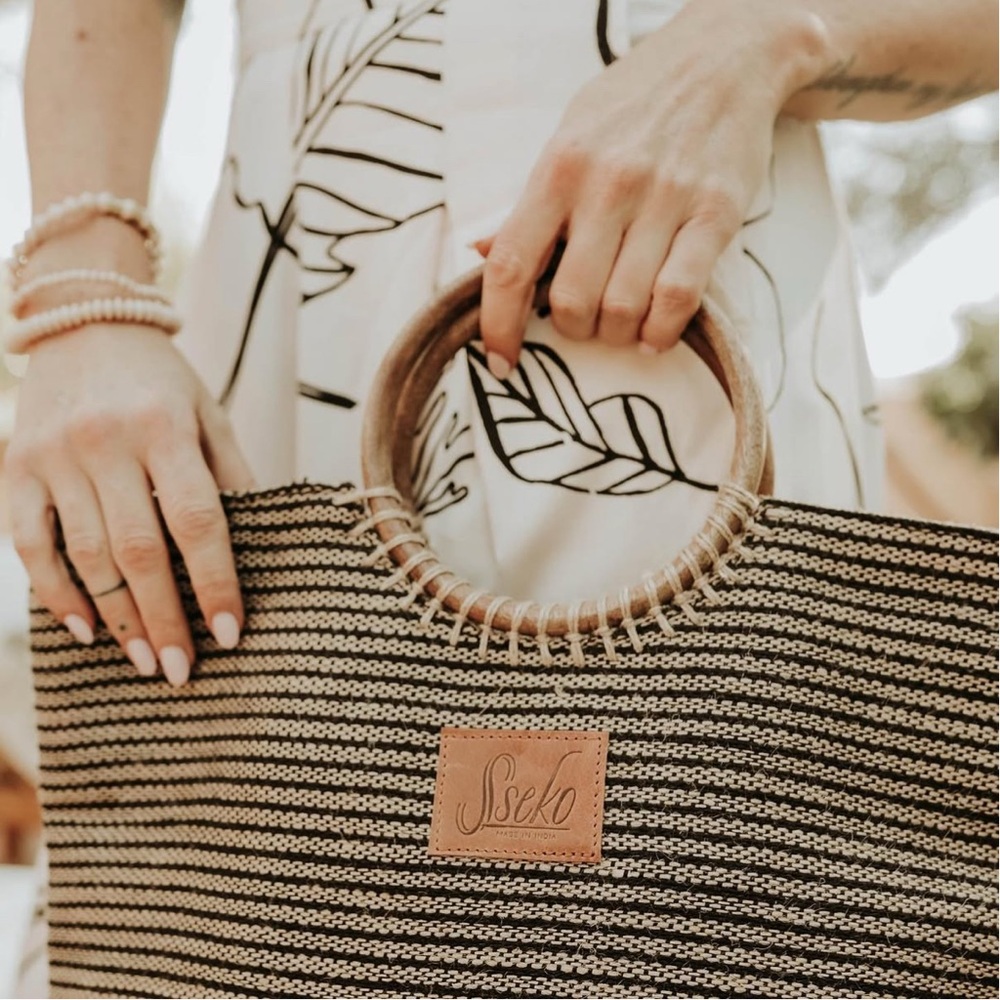 Sseko Jute Ring Handle Tote